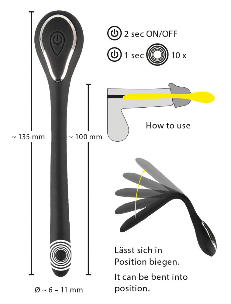 Vibrierender Penis Plug "Vibrating Bendable Dilator"